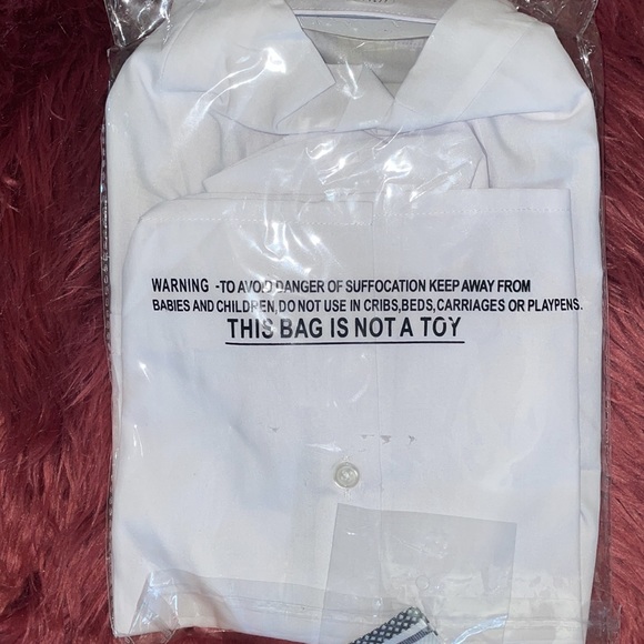 NWT! Boys Rafael White Dress Shirt & Striped Tie Set - Picture 2 of 2